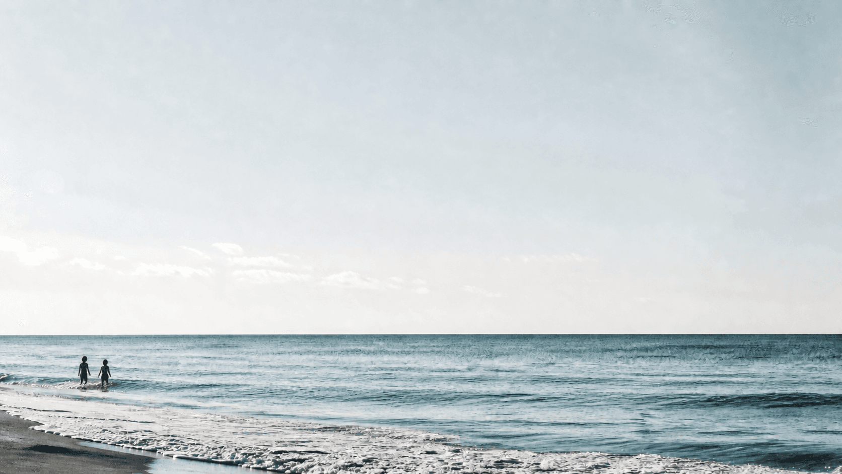 Kids playing on the beach
